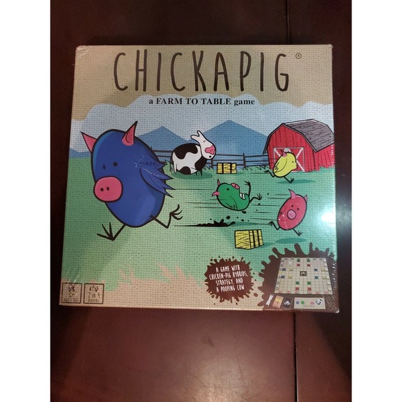 Chickapig Strategic Board Game Family Friendly Game For 2 or 4 Players with ... - Picture 1 of 3